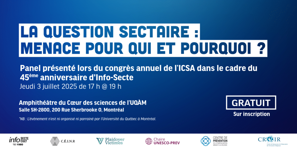 Our researcher Mathieu Colin at the 45th anniversary of Info-Secte